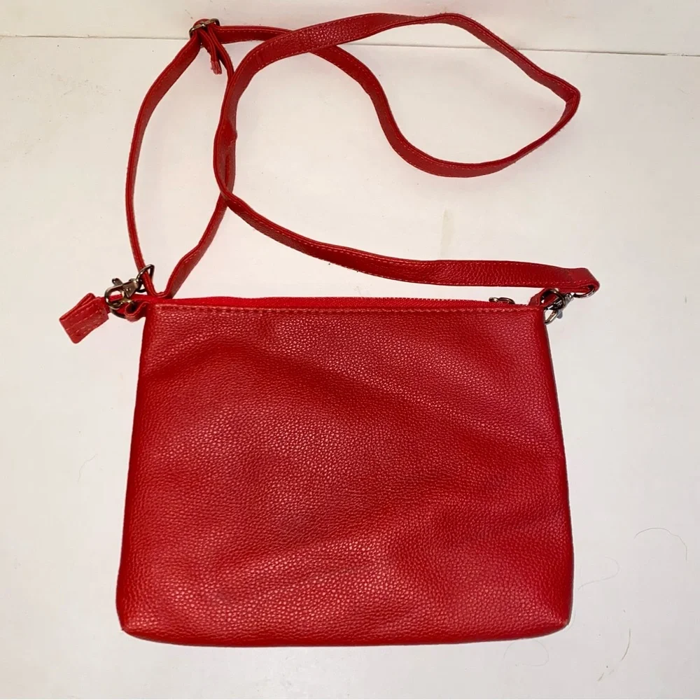 Red St Louis Cardinals MLB Crossbody Purse Bag Detachable Strap Gold Hardware - Picture 11 of 13